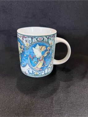 Joy to the World Angel Motif Ceramic Coffee Mug